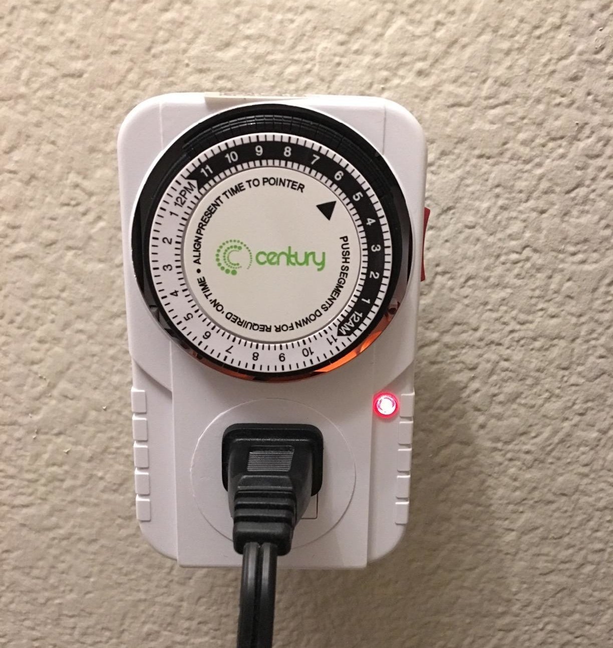 Reviewer timer outlet plugged into wall