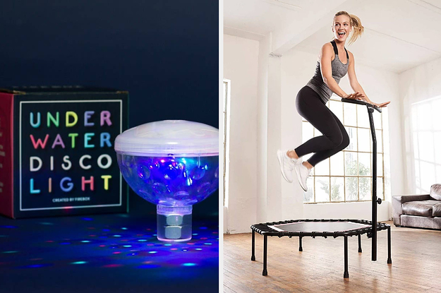 light and trampoline