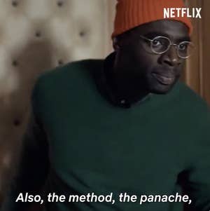 Assane with the caption 'Also, the method, the panache...'