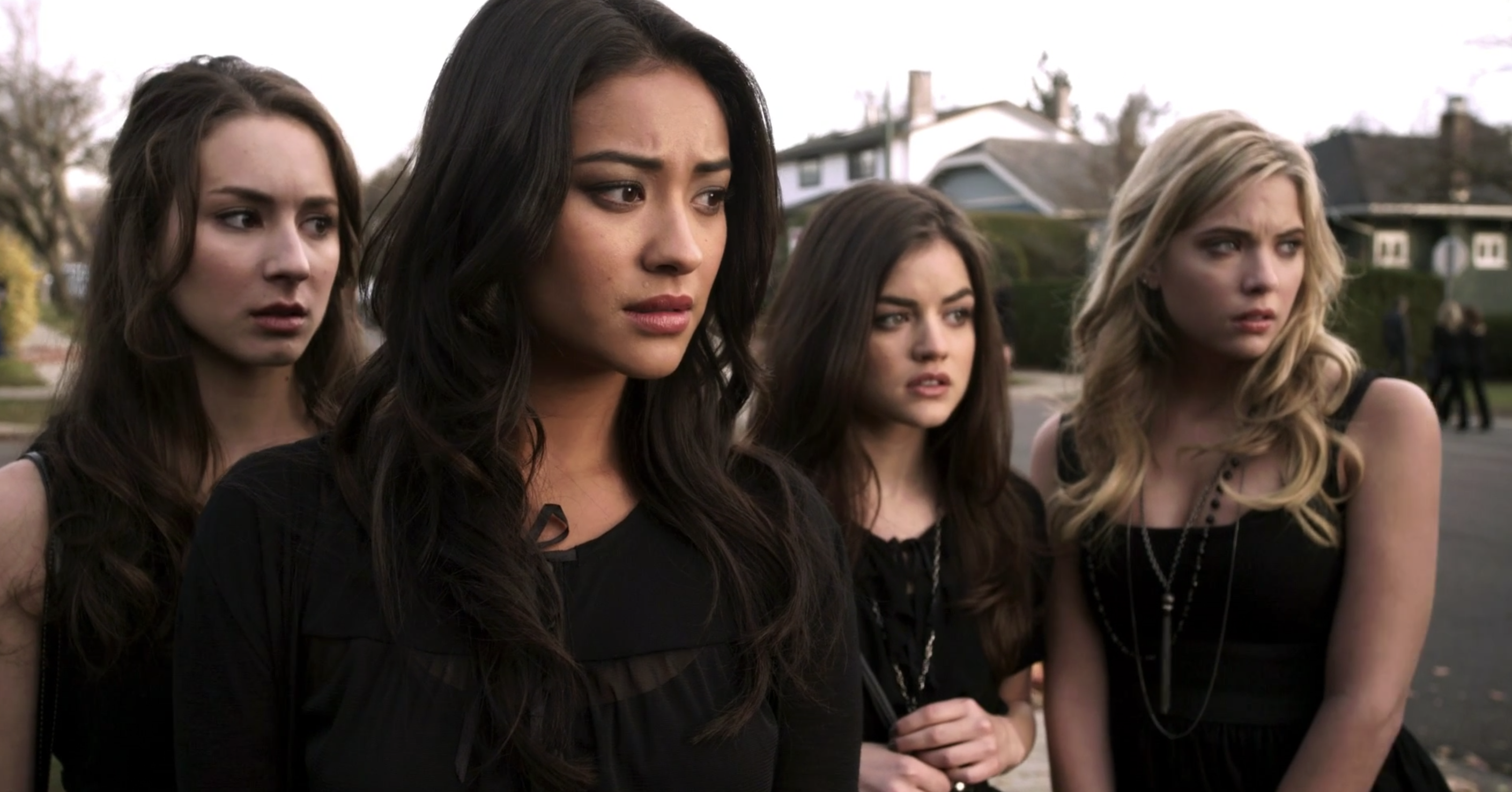 Spencer, Emily, Aria, and Hanna