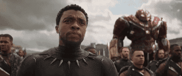 Boseman as T&#x27;Challa leading a Wakandan army in &quot;Infinity War&quot;