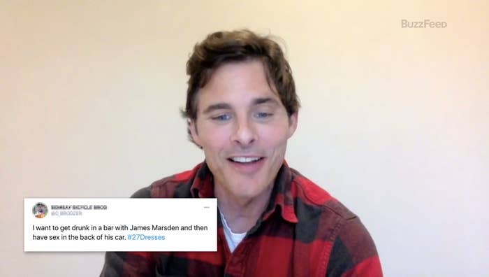 James Marsden reading thirst tweets