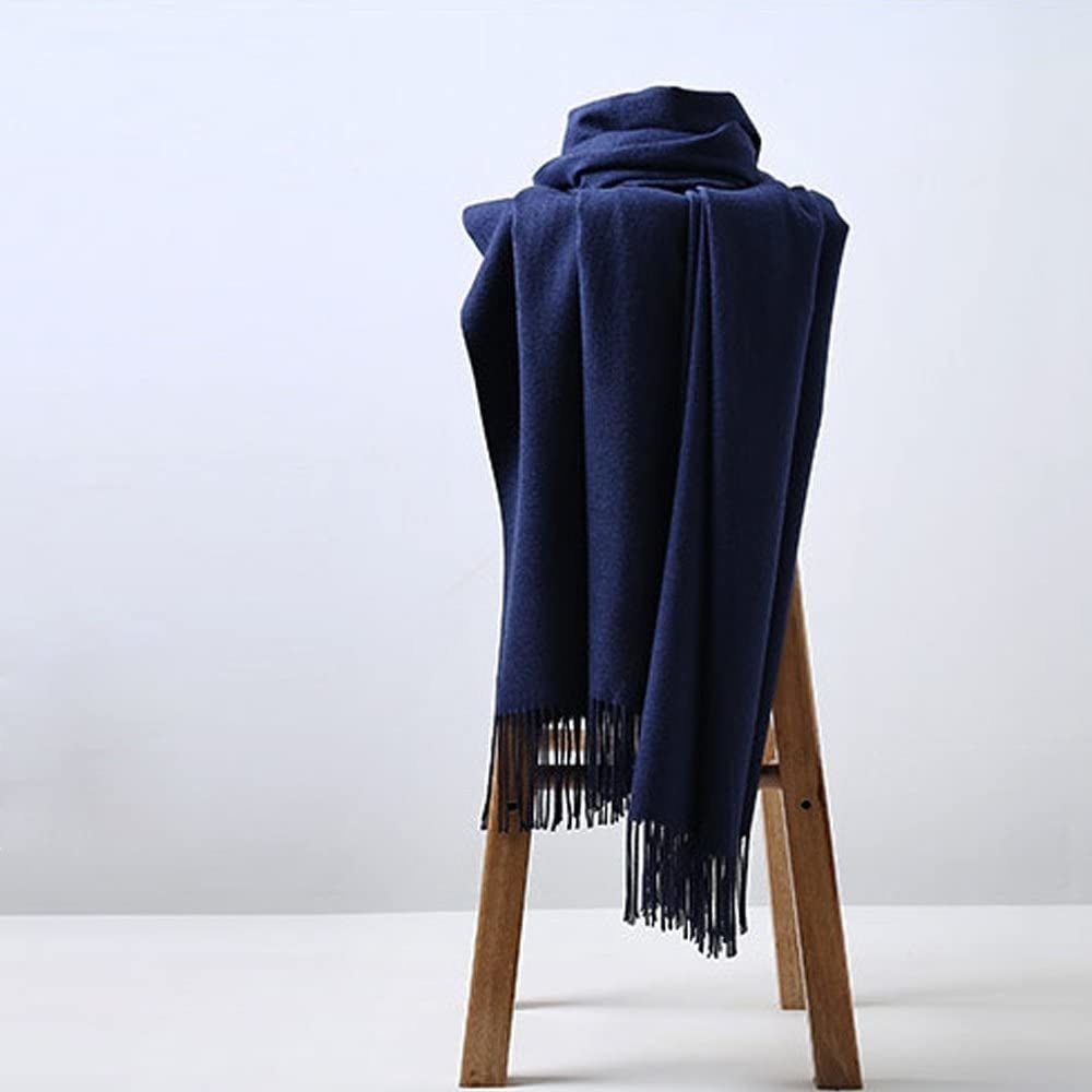 scarf with tassels on stool
