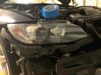 reviewer's completely clear headlight