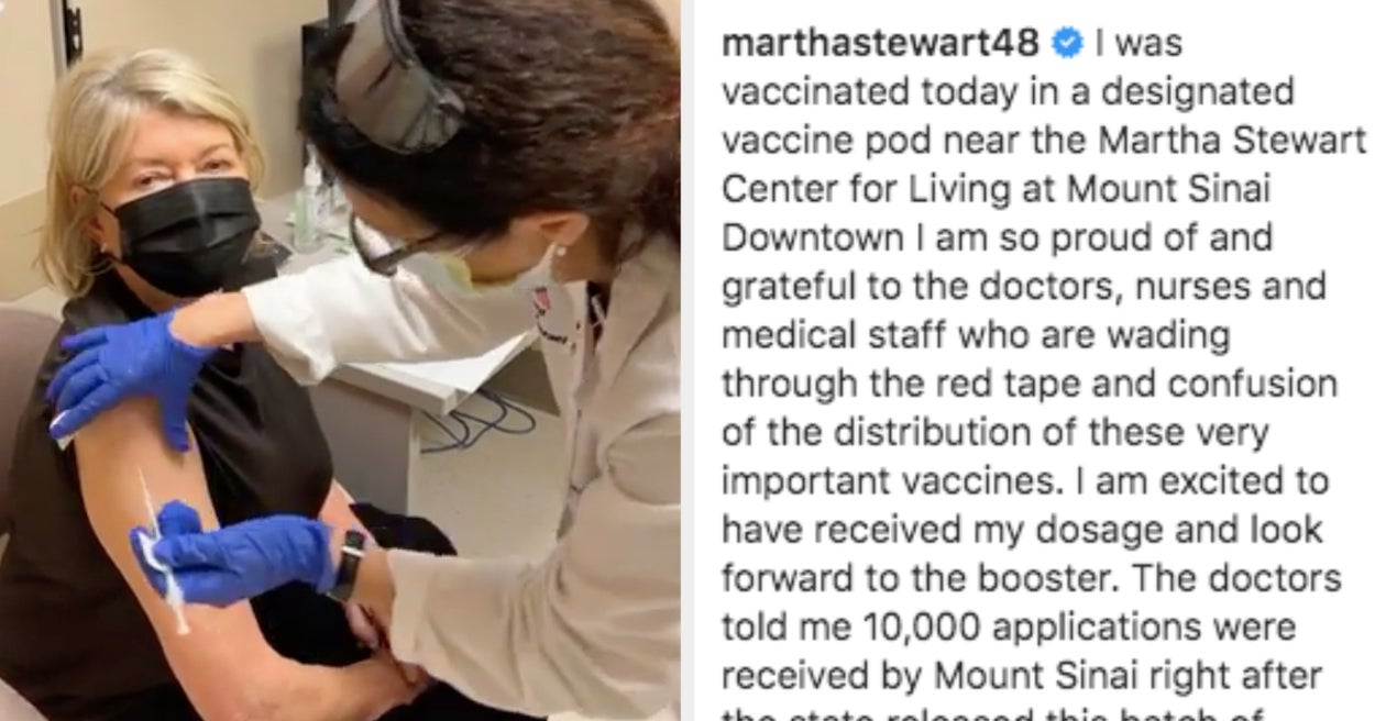 Martha Stewart faces setback because she gets COVID vaccine
