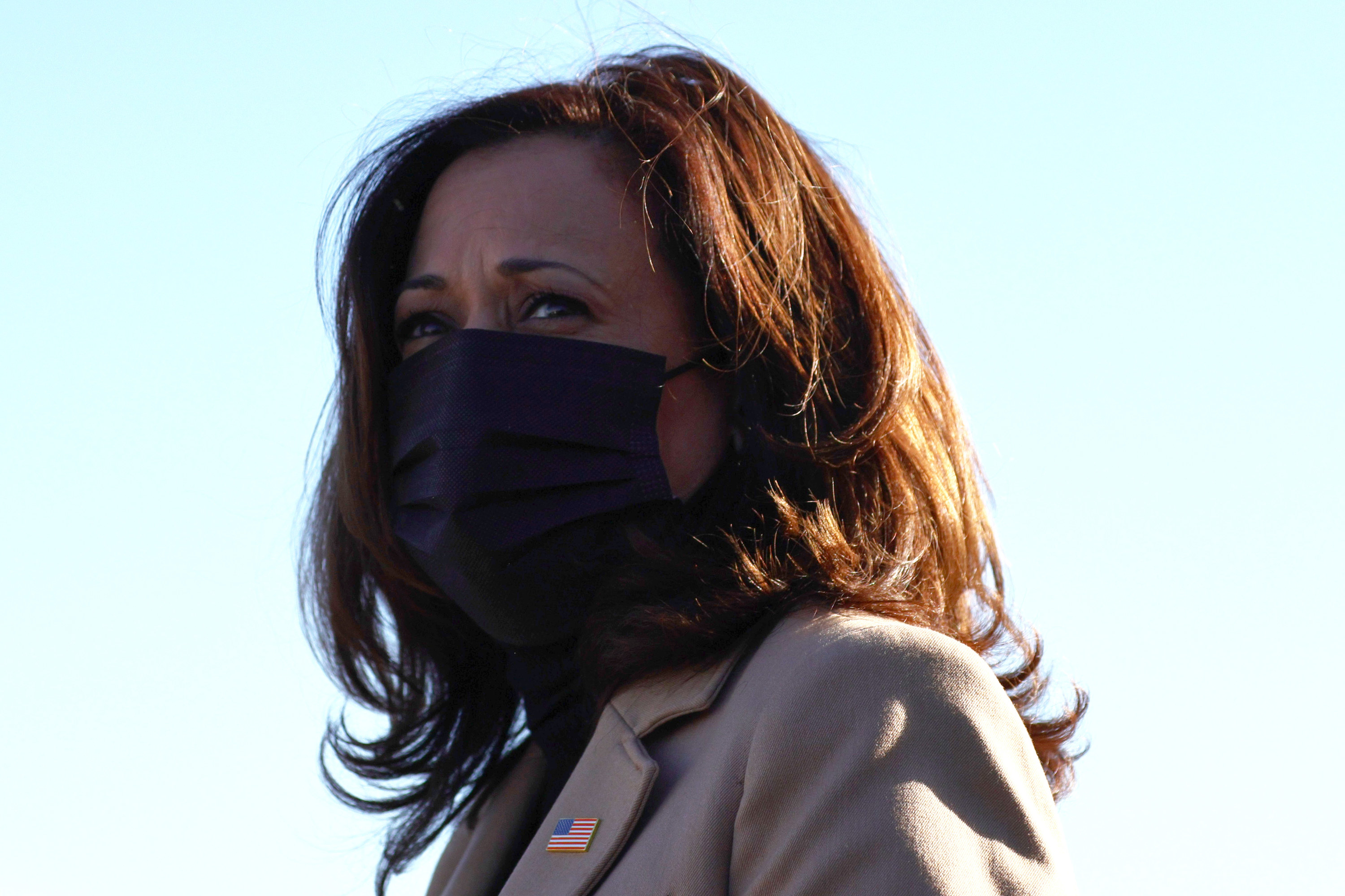 Vice President-elect Kamala Harris arrives at Savannah/Hilton Head International Airport 