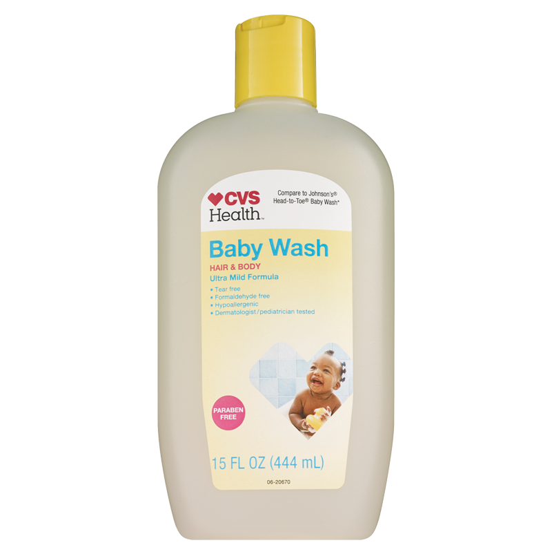 The bottle of baby wash