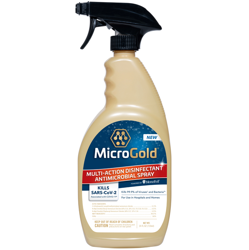 Spray bottle that says MicroGold