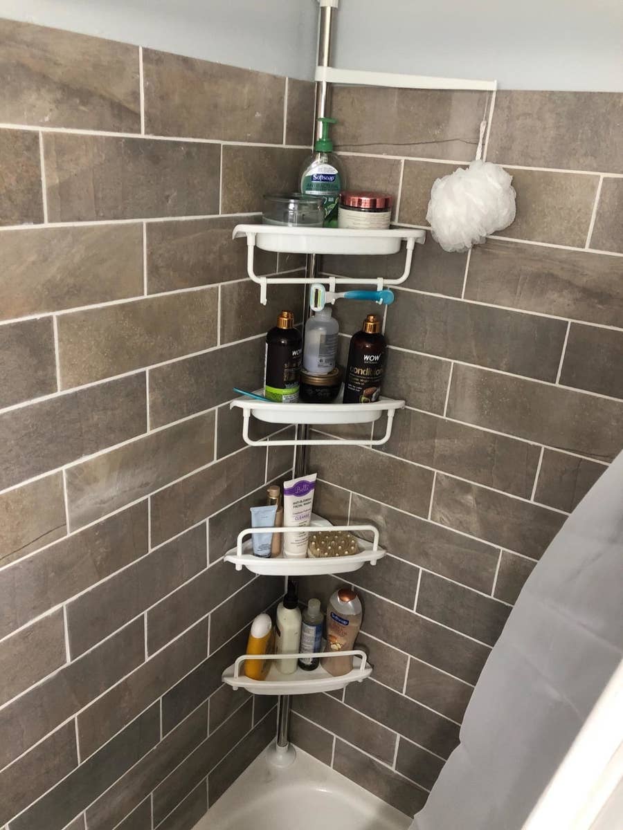 heeta Shower Caddy Over The Door, Rustproof Shower Organizer, Stainless  Steel Bathroom Shelf Wall Rack with
