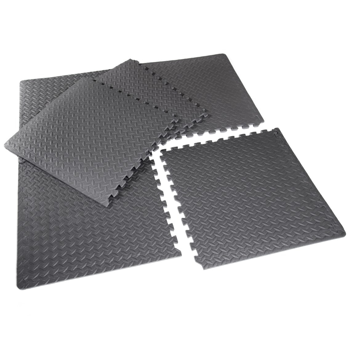 The six-piece interlocking puzzle mat