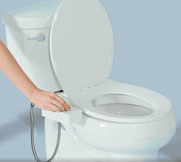 GIF showing the placement of the bidet