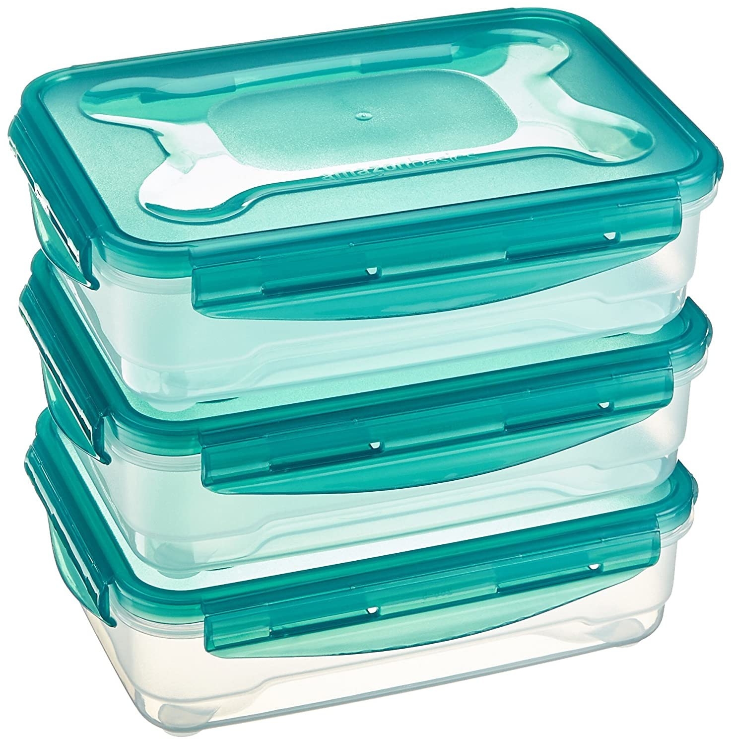 Storage containers with blue lids