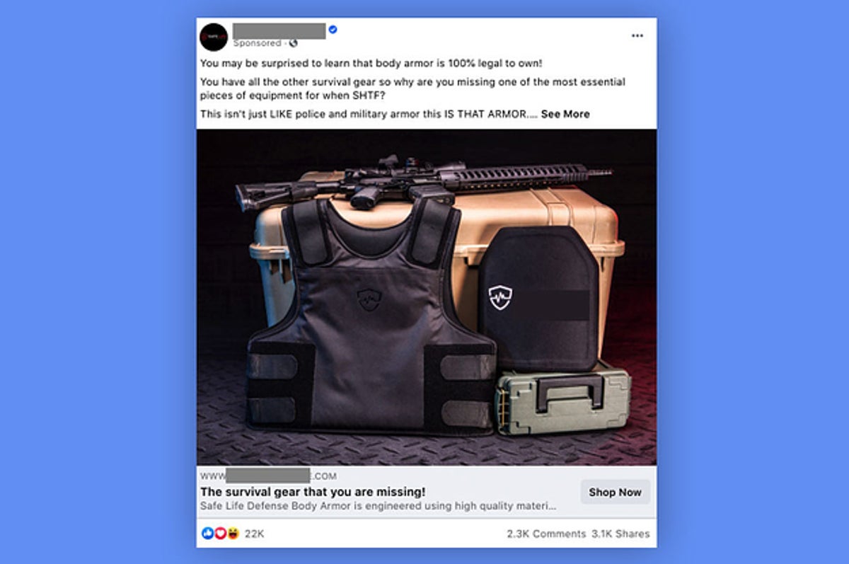 Facebook Is Making Money From Ads For Military Gear Placed Next Capitol Riot Posts