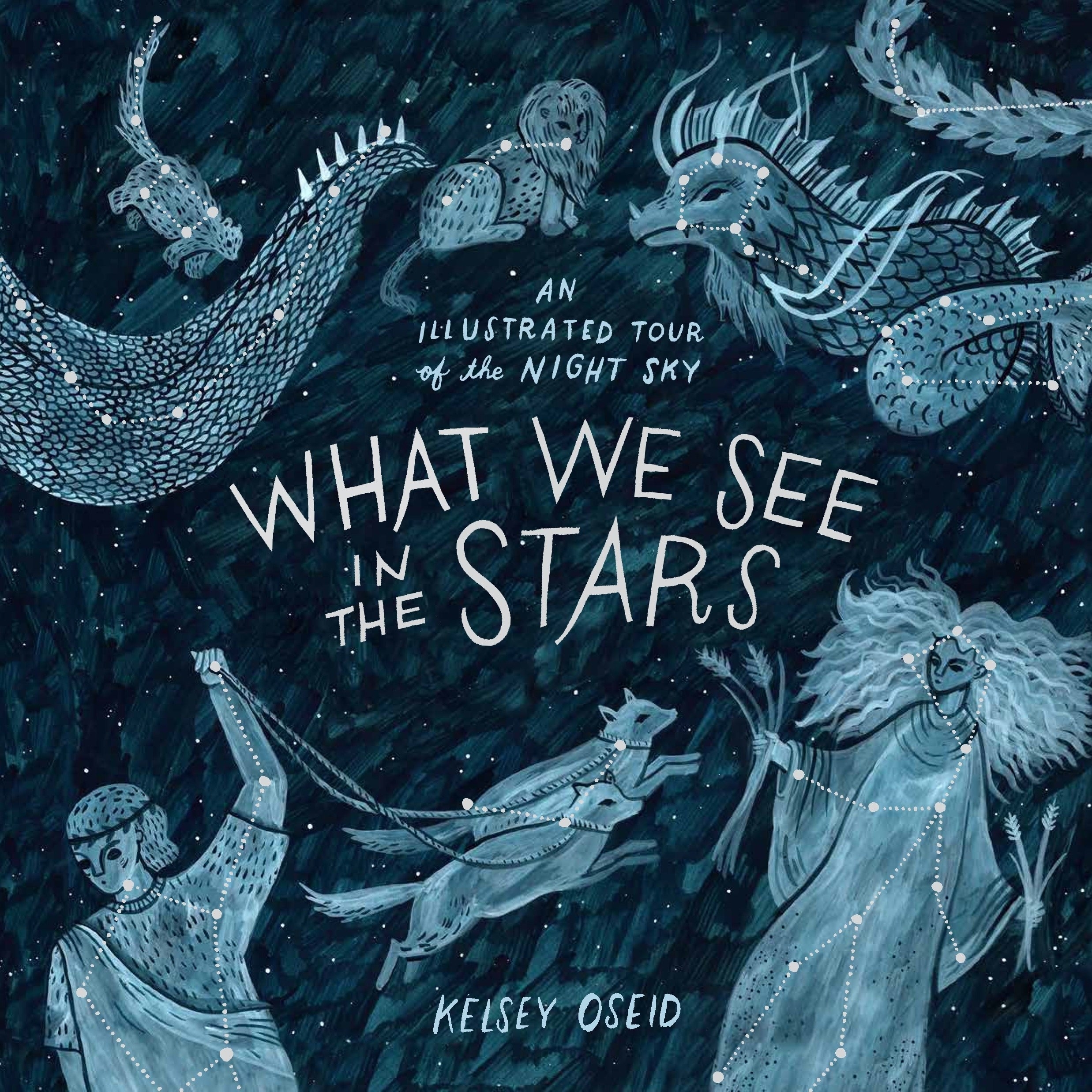 Book cover with images of different constellations 