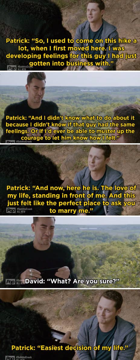 帕特里克在登山时向大卫求婚