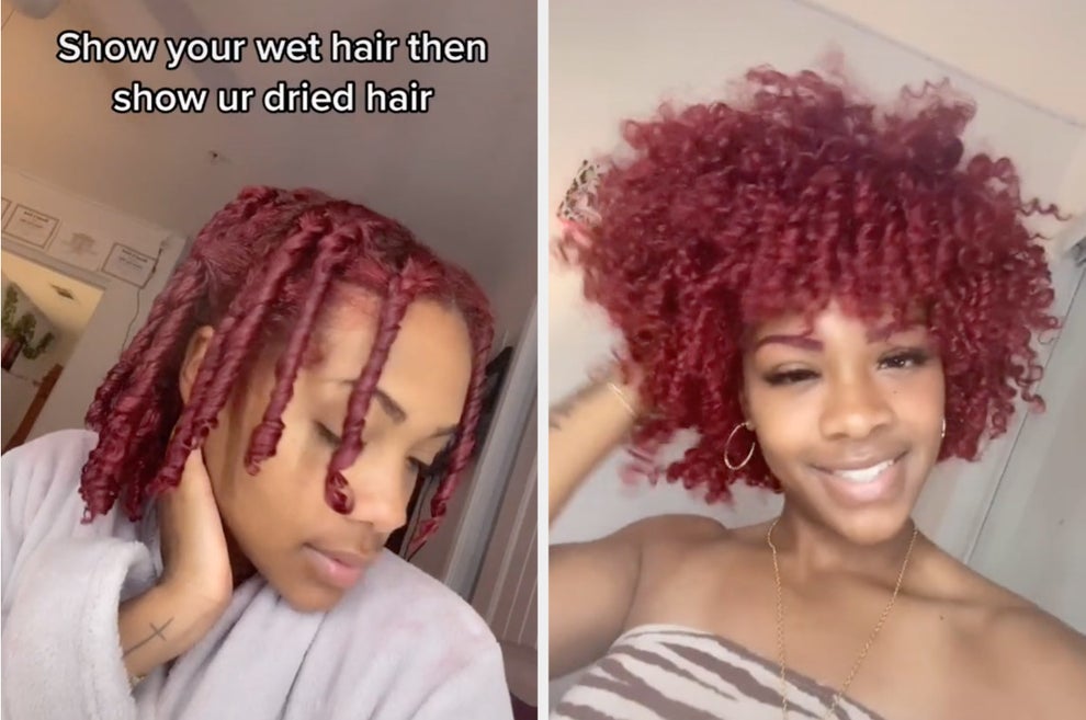 Natural Hair Wet Vs. Dry Transformations On TikTok
