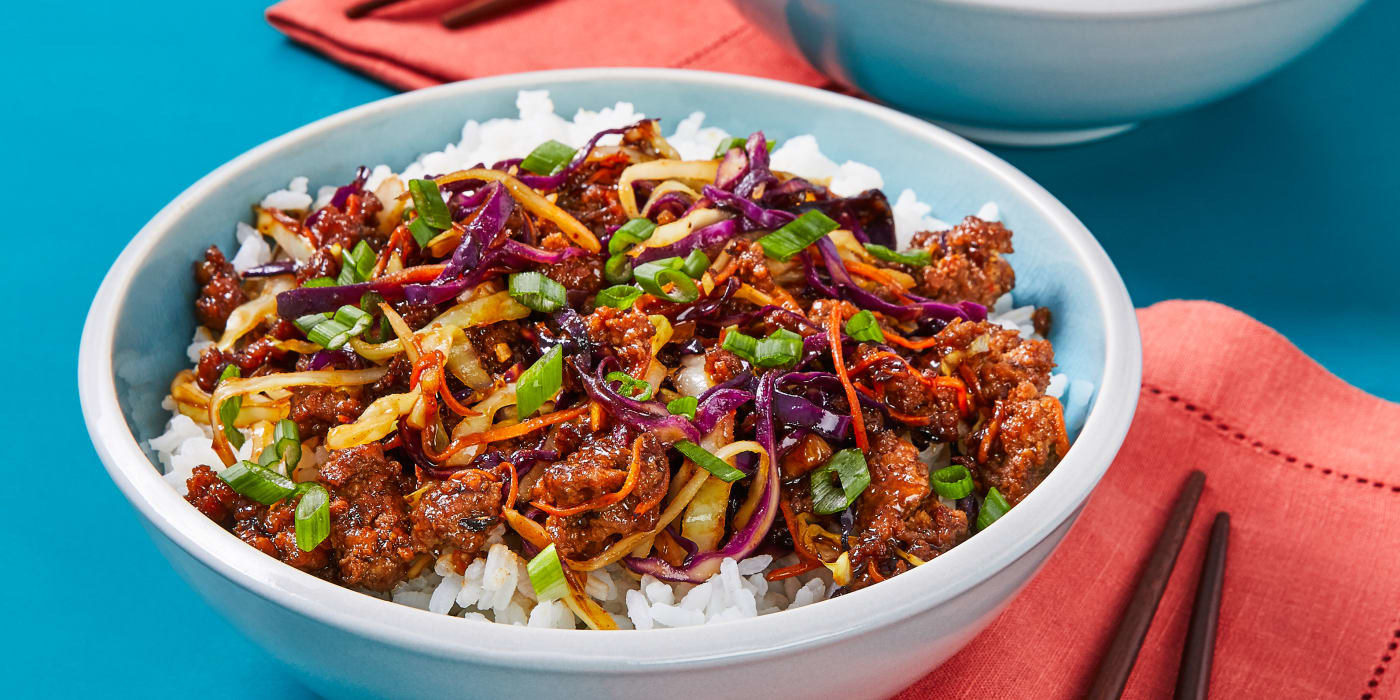 Moo Shu beef bowls 