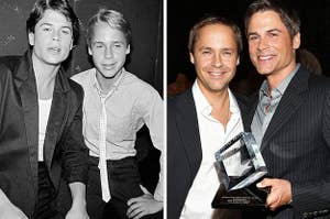 Rob and Chad Lowe now and a couple decades younger