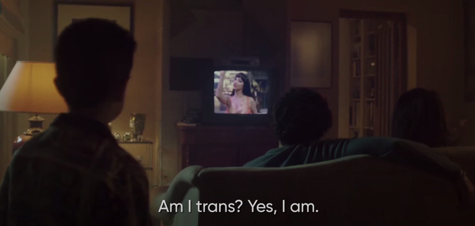 Cristina on TV saying, &quot;Am I trans? Yes, I am&quot;