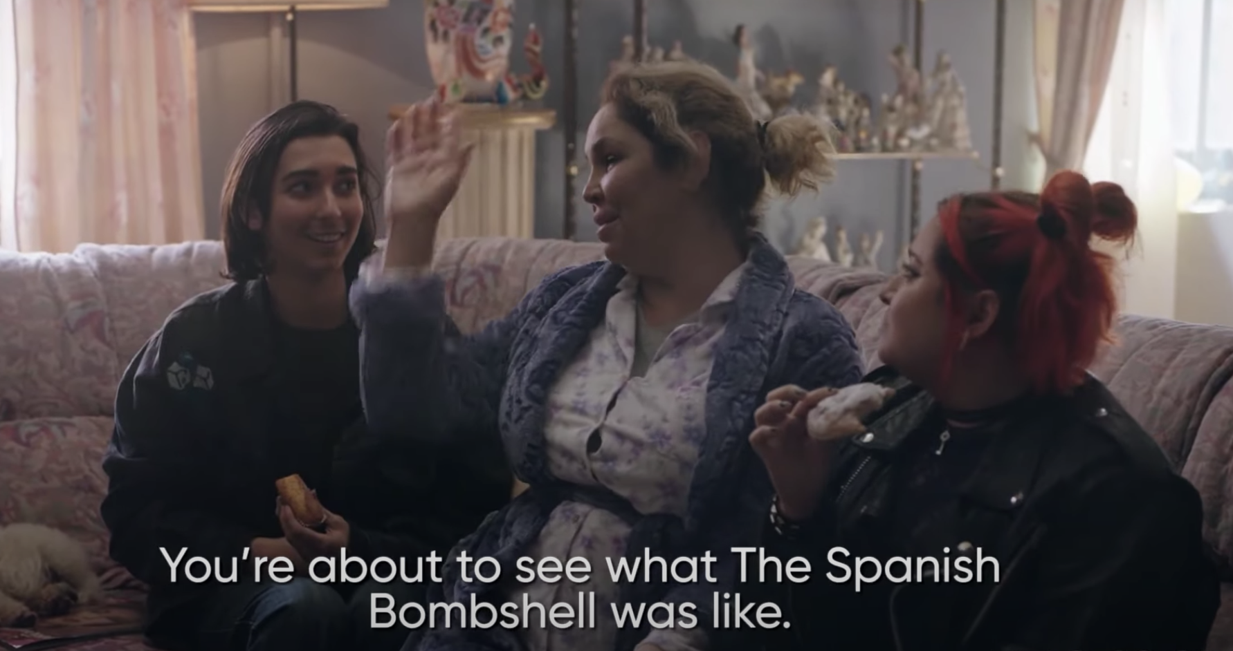 Cristina saying, &quot;You&#x27;re about to see what the Spanish bombshell was like&quot;