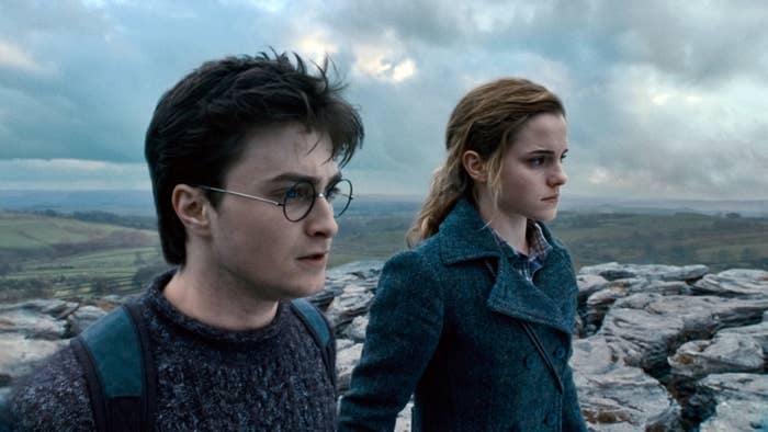 Daniel Radcliffe and Emma Watson in Harry Potter and the Deathly Hallows: Part 1