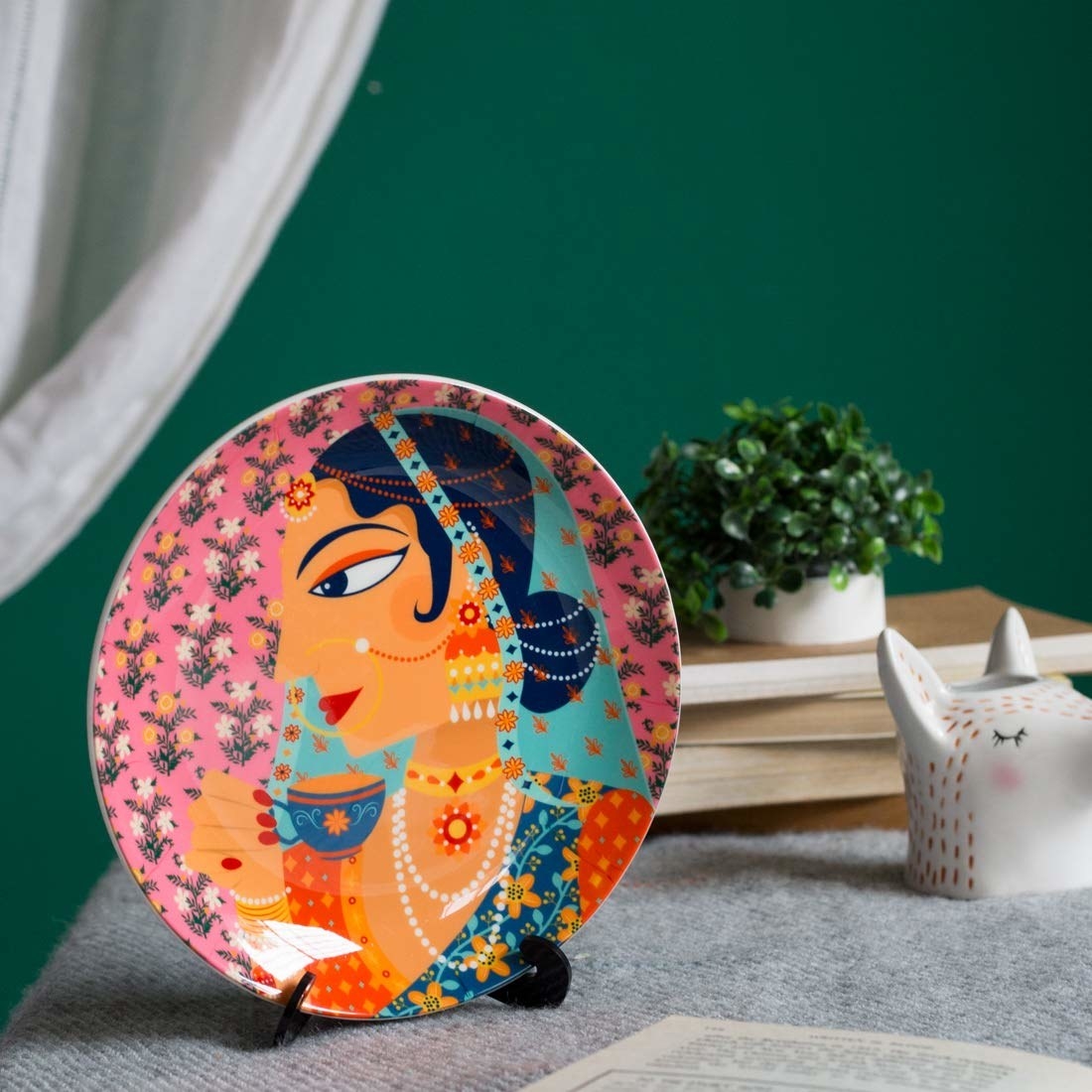 A wall plate with a princess on it 