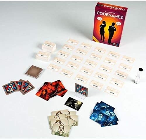 the name cards and clues laid out