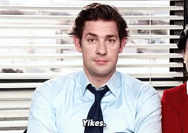 &quot;Yikes&quot; GIF of Jim from The Office