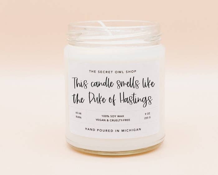 The candle against a blank background