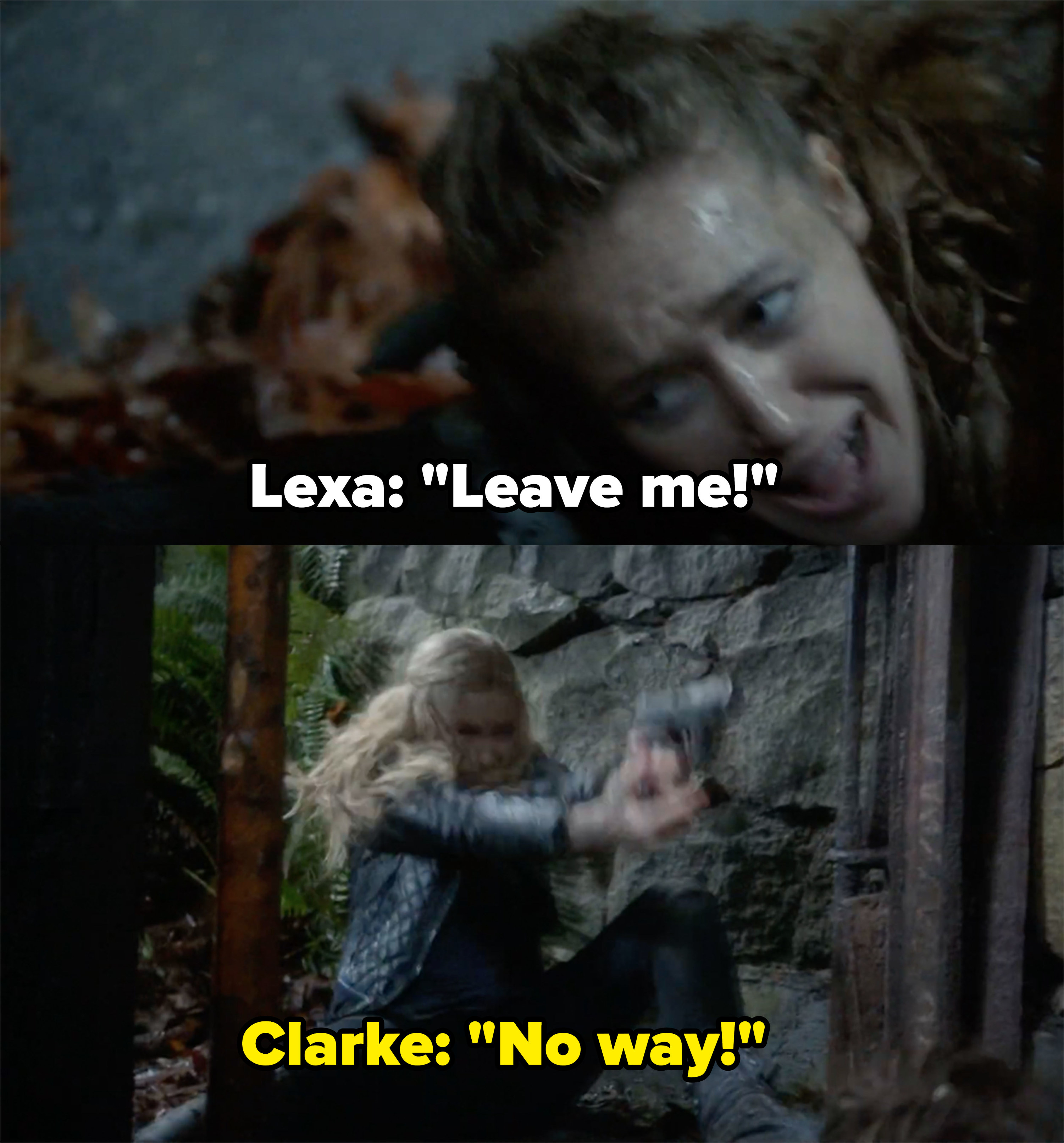 Lexa says to leave her to die, Clarke says no way