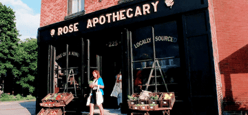 A GIF of the Rose Apothecary storefront.
