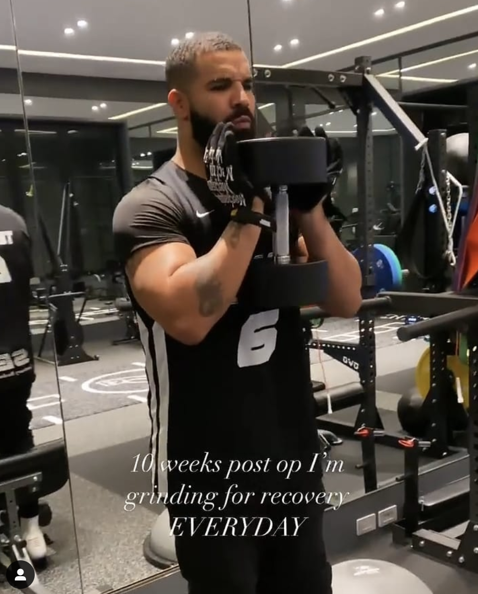 Drake working out