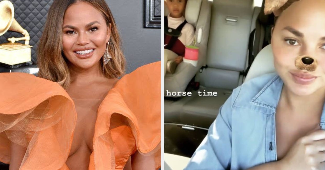 Chrissy Teigen starts riding horses