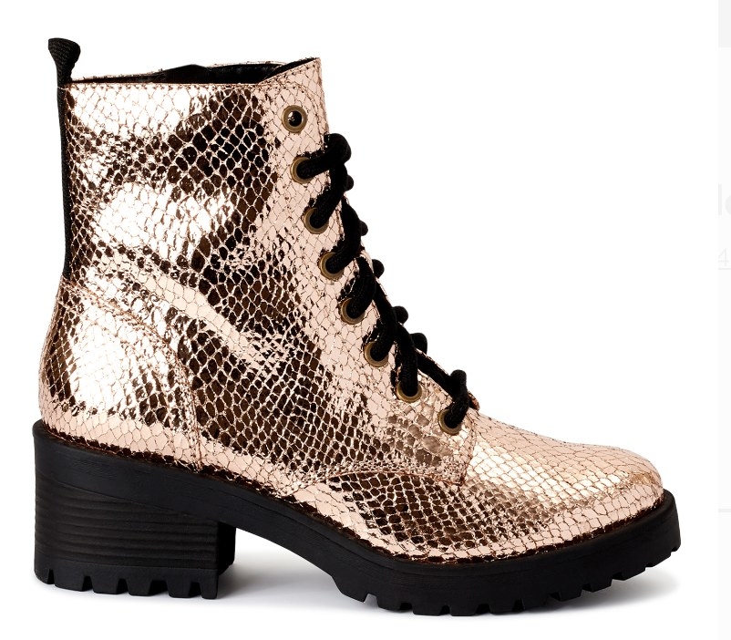The snake print boots