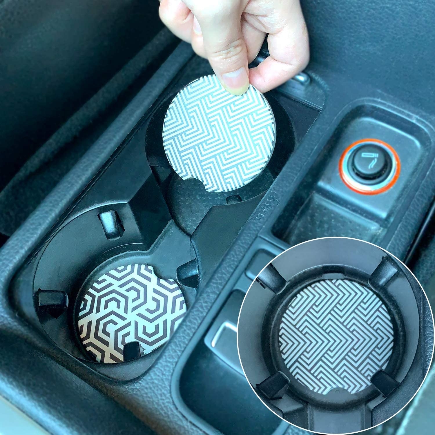 coasters in cup holders