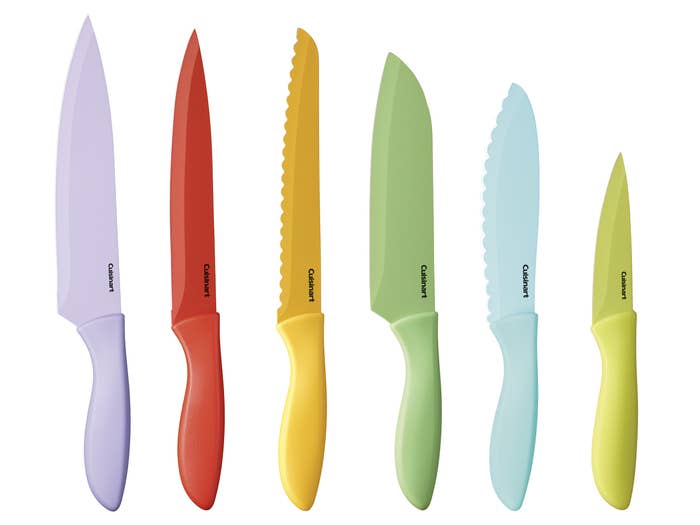 The knives, lined up in order of size