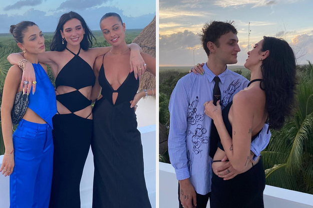 Dua and friends and her boyfriend
