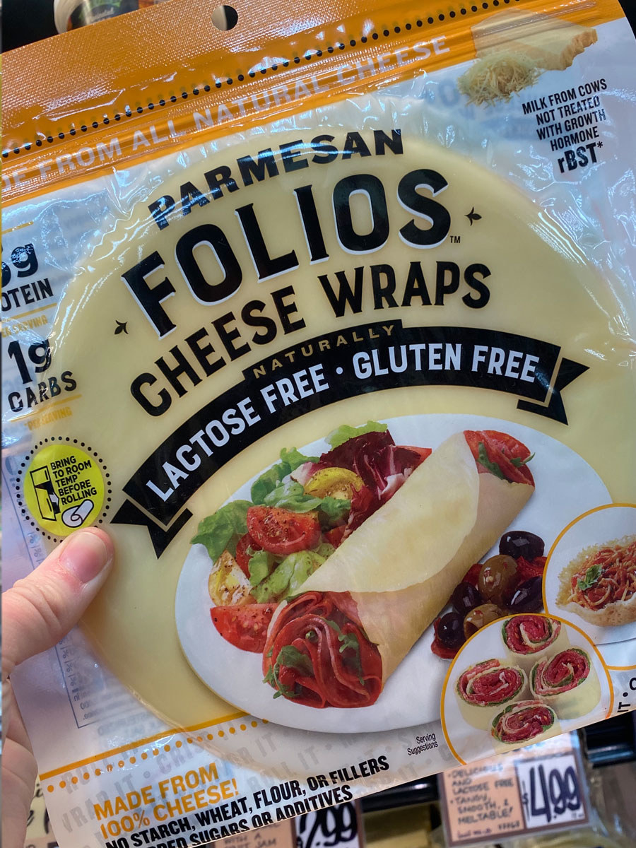 nutrition on folio cheese wraps