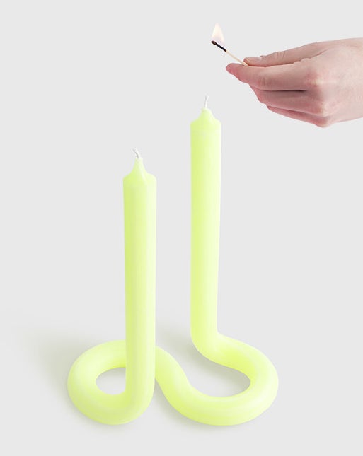the yellow twist candle
