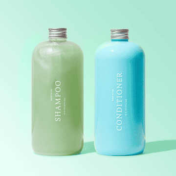gif of the shampoo and conditioner bottles changing color