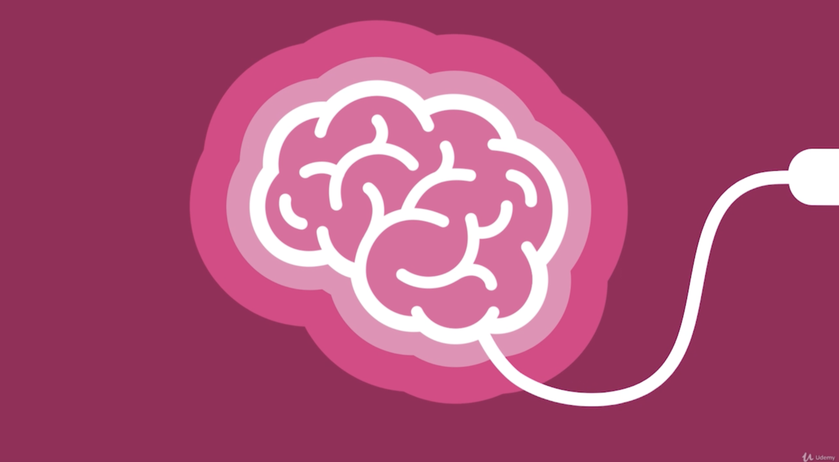 an animation of a brain plugging into an outlet