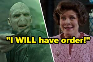 Voldermort on the left and umbridge on the right with the quote "i will have order" over them