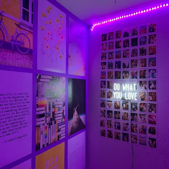 A reviewer's photo of the white "do what you love" sign