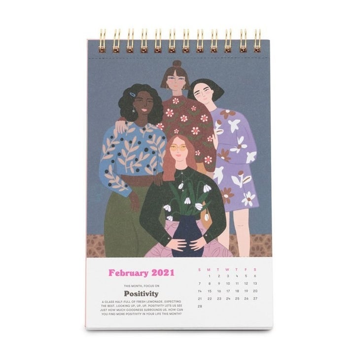 The February calendar which is positivity themed