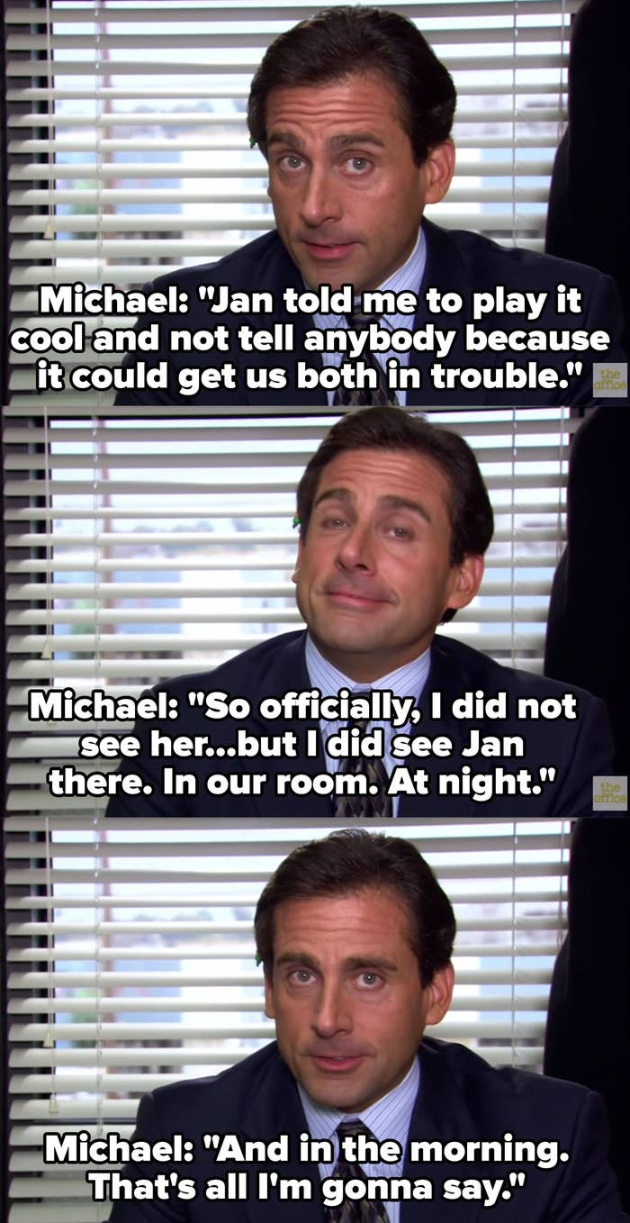 Michael says officially he didn&#x27;t see Jan, but he saw her &quot;in their room at night and in the morning&quot;