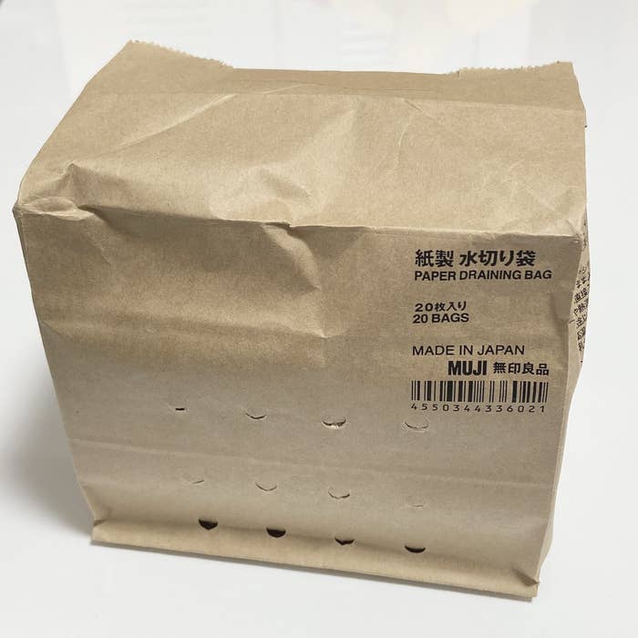 無印良品のおすすめキッチングッズ「紙製水切り袋」