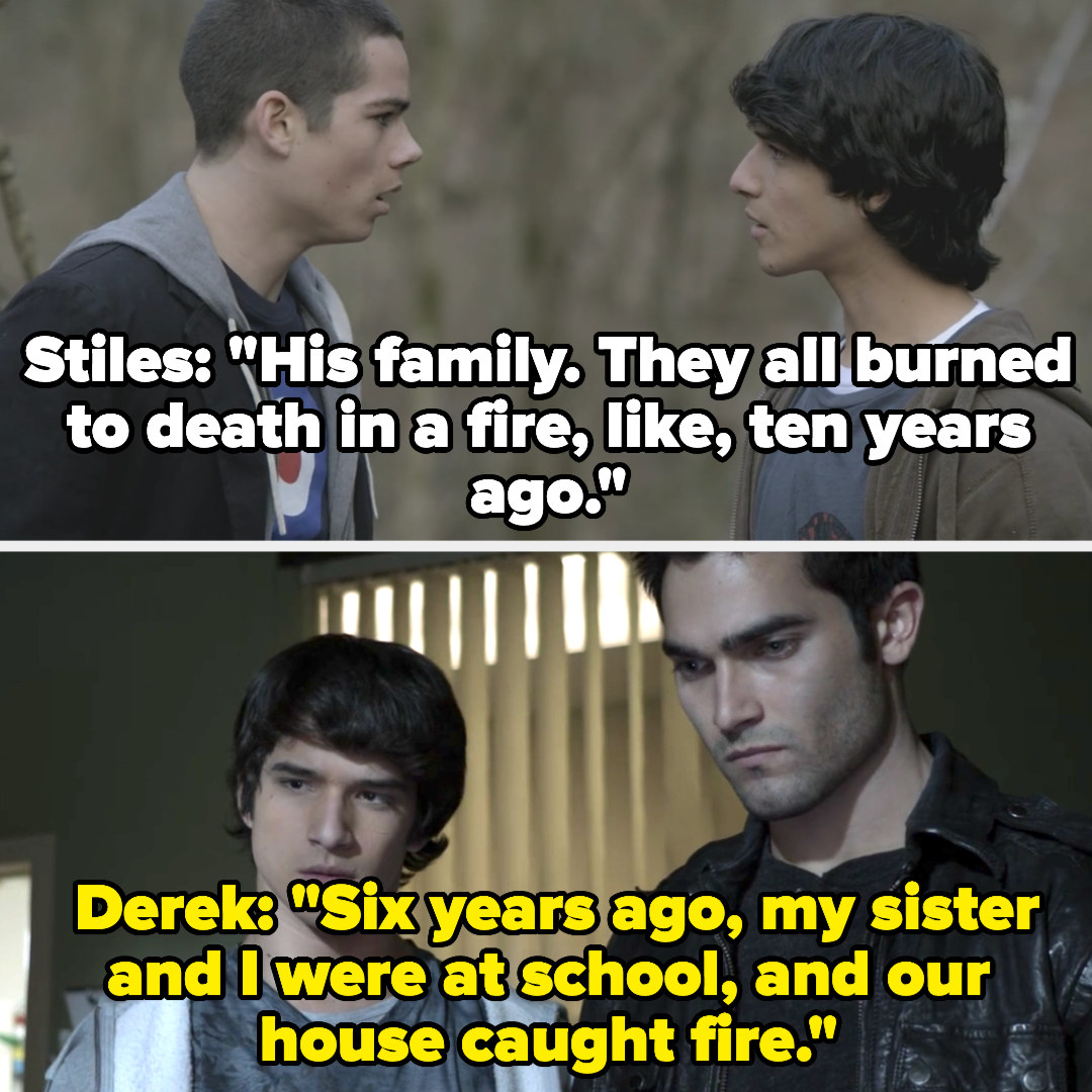 Stiles tells Scott Derek&#x27;s family died in a fire 10 years ago, and then in a later episode Derek says it was 6 years ago