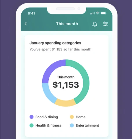 Screenshot of the Mint app showing spending categories