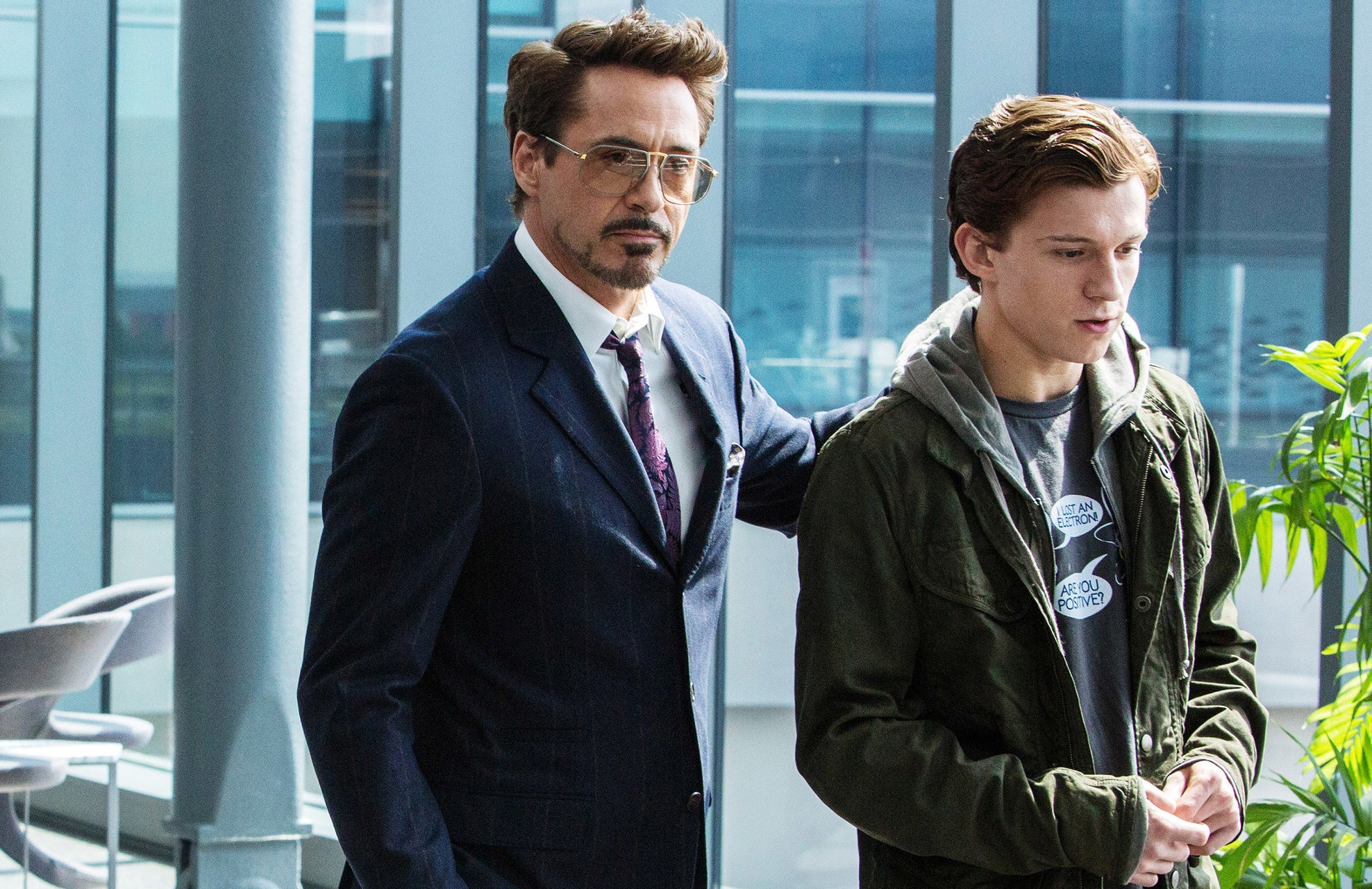 Robert Downey Jr. and Tom Holland