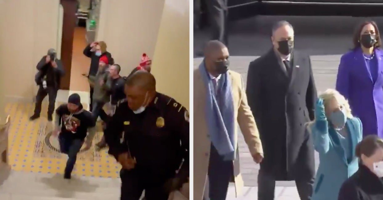 Capitol Officer Eugene Goodman Escorts Kamala Harris At ...